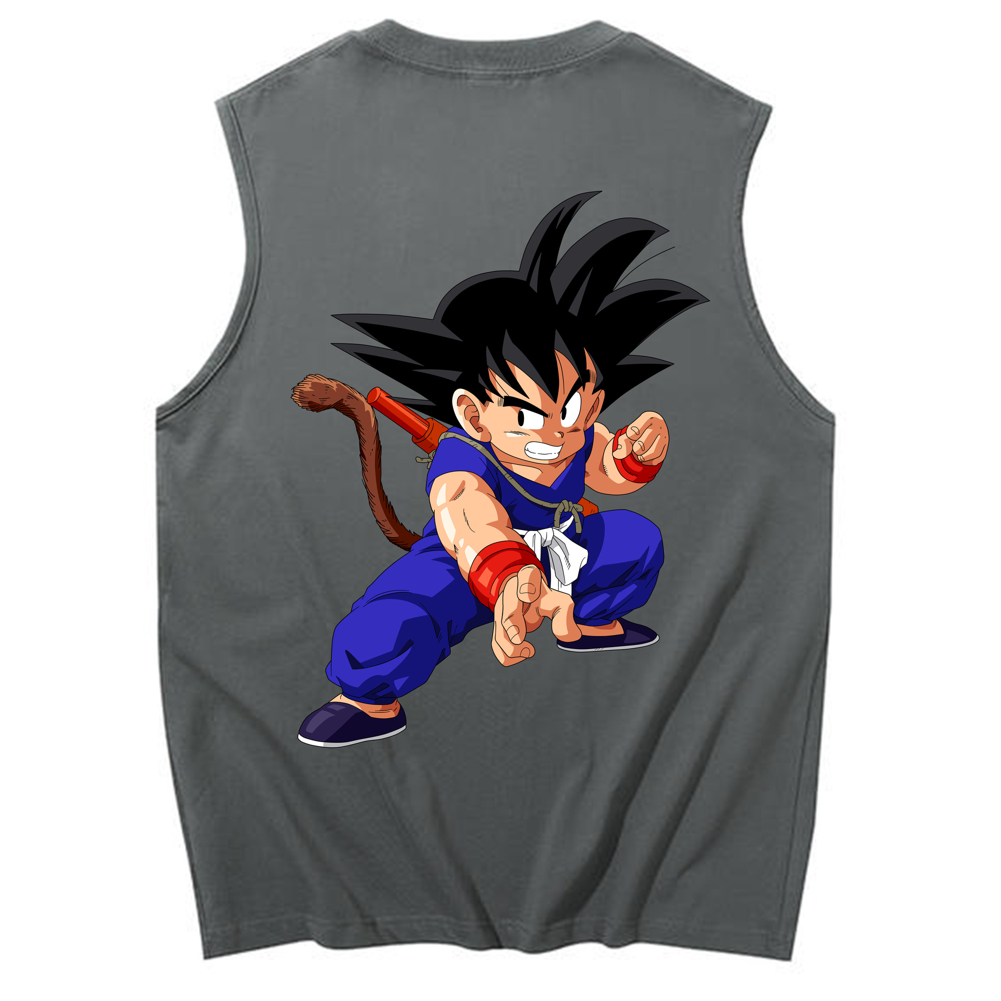（画像用） ドラゴンボール 孫悟空（そん ごくう）Son Goku カカロット DRAGON BALL Kakarotto コットン100％タンクトップ（背面プリント）